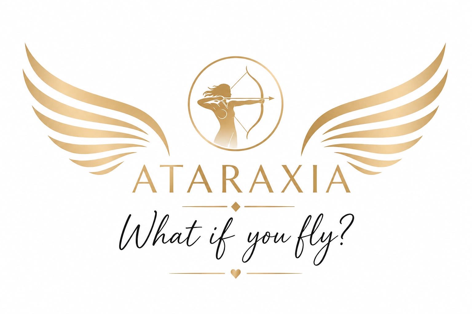 Ataraxia: What if you fly? Golden winged programme logo.